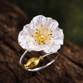 Silver-Blooming-Poppies-Flower-gold-ring-designs (7)